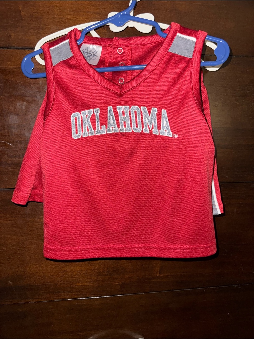 Rivalry Threads Red Oklahoma Kids Sleeveless Jersey